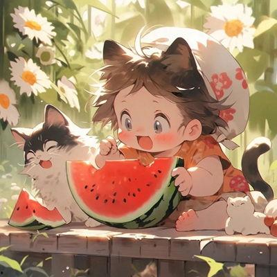 网红吃瓜动漫图片头像,动漫头像下的趣味人生