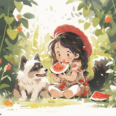 网红吃瓜动漫图片头像,动漫头像下的趣味人生